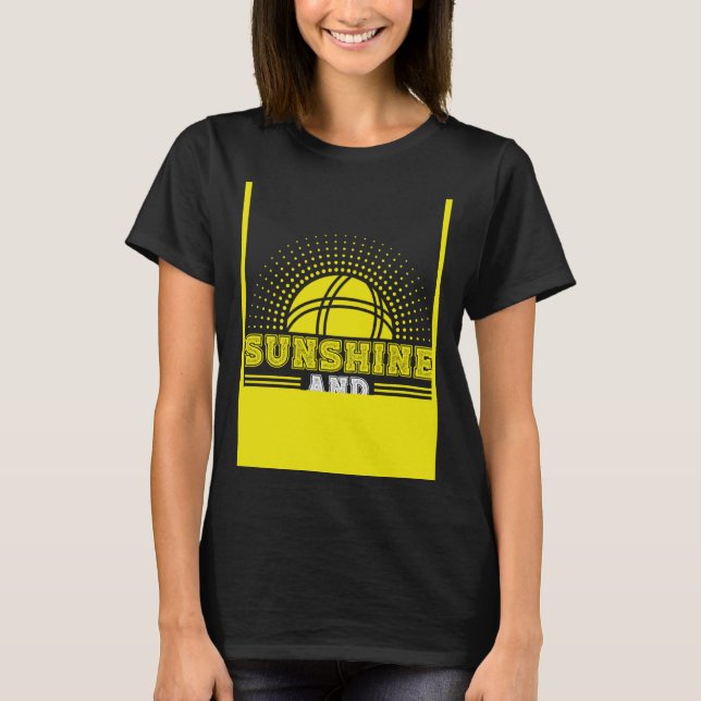 Backprint Sunshine And Bocce Ball T-Shirt (Front)