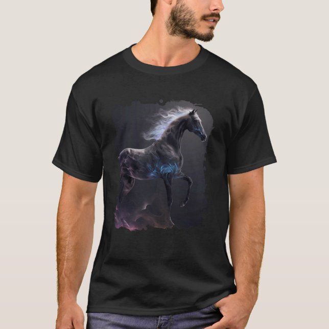 Backprint The mystical rainbow horse an adventure  T-Shirt (Front)