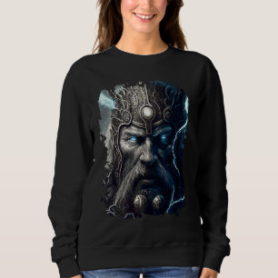 Backprint Thor the legend of the god of thunder Sweatshirt