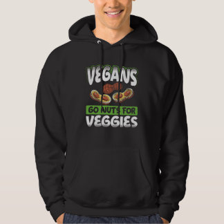 Backprint Vegans Go Nuts For Veggies Veganism Hoodie