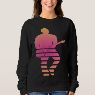 Backprint Vintage Retro Rock & Roll Music and Guit Sweatshirt