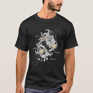 Backprint Zodiac Sign Libra T-Shirt