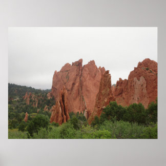 Backside of Kissing Camels in Garden of The Gods Poster