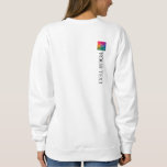 Backside Print Womens Modern Elegant Template Sweatshirt<br><div class="desc">Trendy Backside Print Template Upload Photo Picture Image Or Logo Add Text Womens Basic White Back Side Print Sweatshirt.</div>