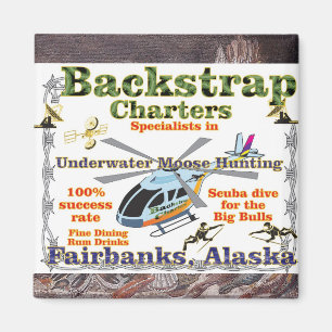 Backstrap Charters Underwater Moose Hunting Alaska Magnet