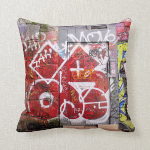 Backstreet Alley Graffiti Cushion