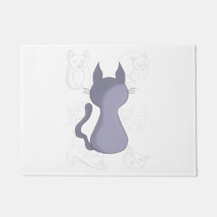 Backward Shy Cat Duvet Cover Doormat