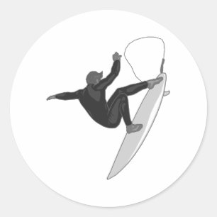 Backward Wipeout Classic Round Sticker
