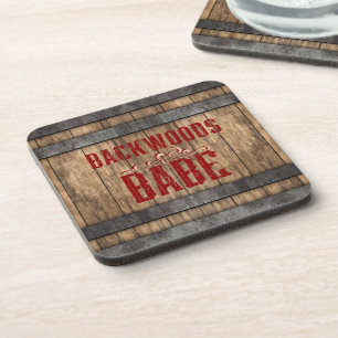 Backwoods Babe Whiskey Keg Coaster