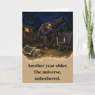Backyard Astronomer Misses His Own Birthday Card