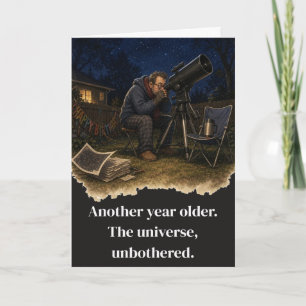 Backyard Astronomer Misses His Own Birthday Card