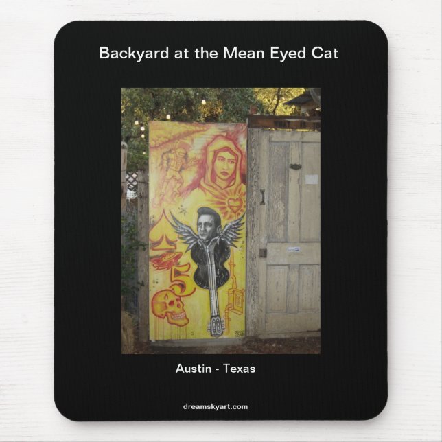 Backyard at the Mean Eyed Cat Mouse Pad (Front)