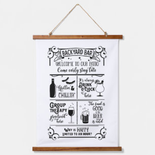 Backyard Bar Hanging Tapestry