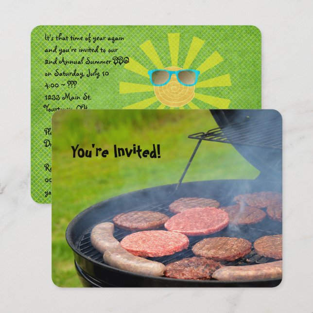 Backyard Barbecue Invitation (Front/Back)