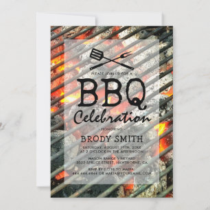 Backyard Barbecue   Summer BBQ Grill Invitation