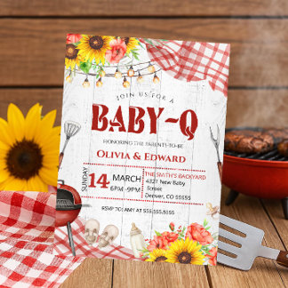 Backyard BBQ Baby Shower Invitation