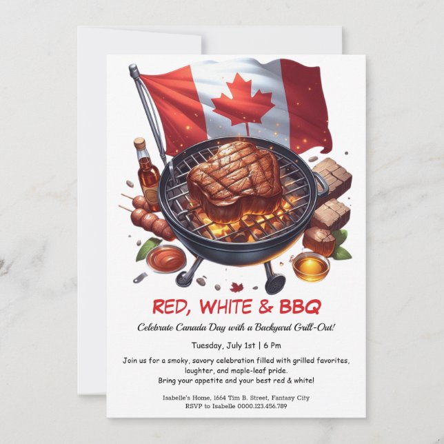 Backyard BBQ Bash | Canada Day Invitation (Front)