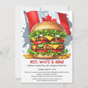 Backyard BBQ Bash Canada Day Invitation