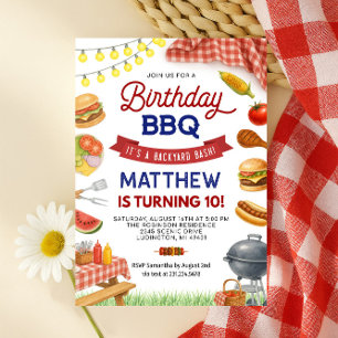 Backyard BBQ Birthday Invitation