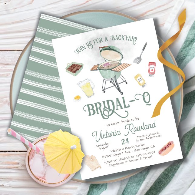 Backyard BBQ Bridal Q Shower Invitation (Creator Uploaded)