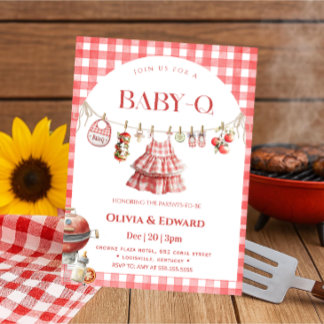 Backyard BBQ Girl Baby Shower Invitation
