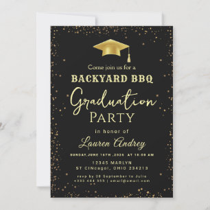 Backyard BBQ Graduation Party Invitation