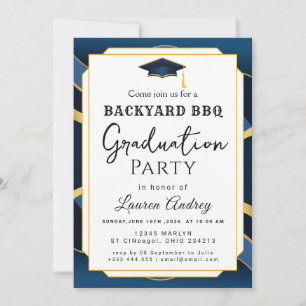 Backyard BBQ Graduation Party Invitation