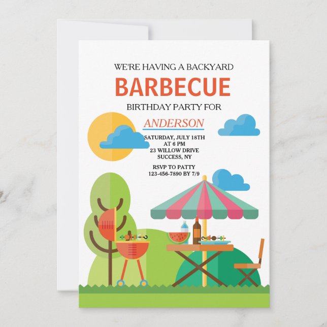 Backyard BBQ Invitation (Front)