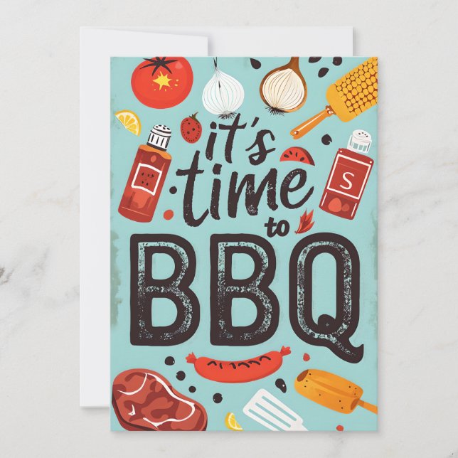 Backyard BBQ Party Invitation (Front)