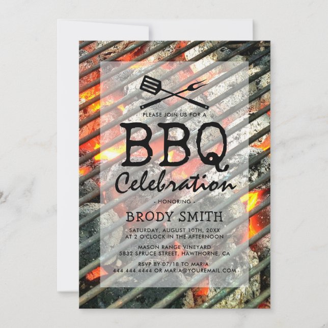 Backyard BBQ Party Invitation (Front)