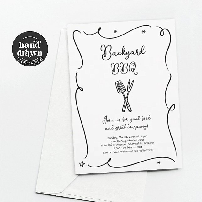 Backyard BBQ Summer Barbeque Cookout Party Invitation (Creator Uploaded)