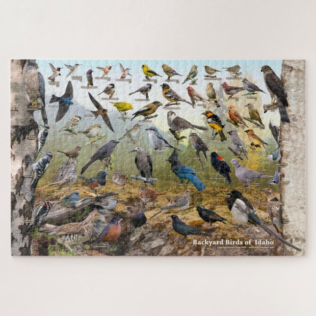 Backyard Birds of Idaho Jigsaw Puzzle (Horizontal)