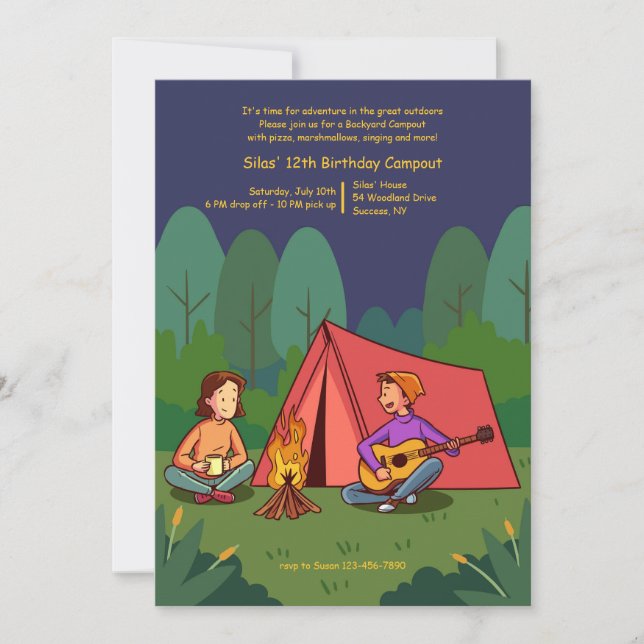 Backyard Campout Invitation (Front)