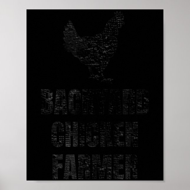 Backyard Chicken Farmer Distressed Gift For Chicke Poster (Front)