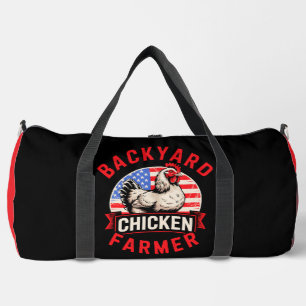 Backyard Chicken Farmer Patriotic Duffle Bag