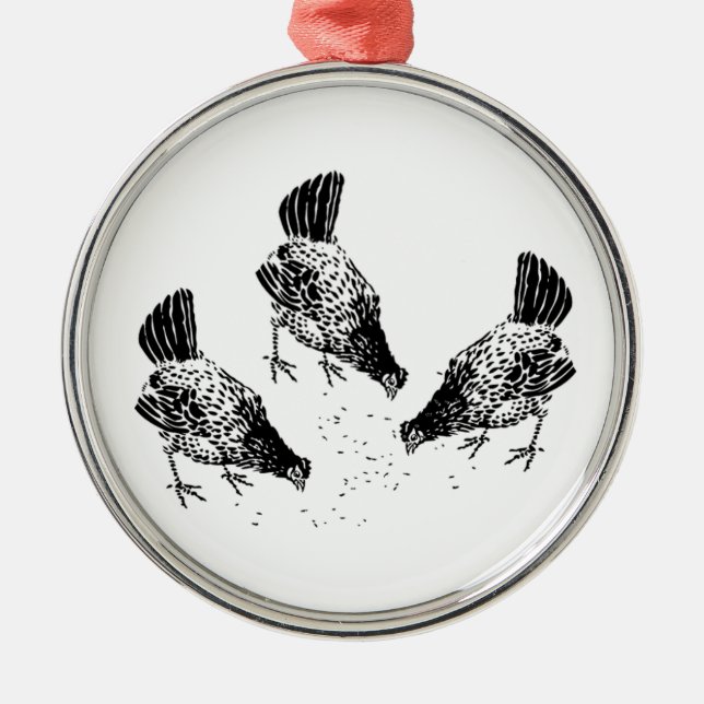 Backyard Chickens Metal Ornament (Front)