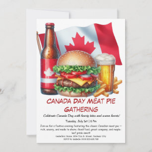 Backyard Cookout with Burgers & Beers   Canada Day Invitation