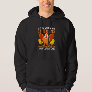 Backyard Crazy Chicken Lady Chicken Farmer  1 Hoodie