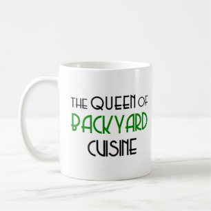backyard cuisine queen coffee mug