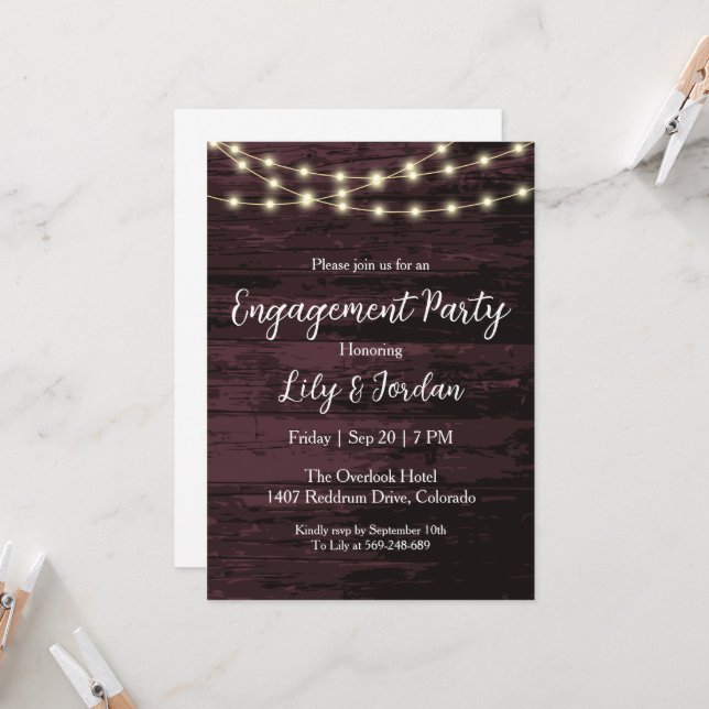 backyard engagement party invitation (Front/Back In Situ)