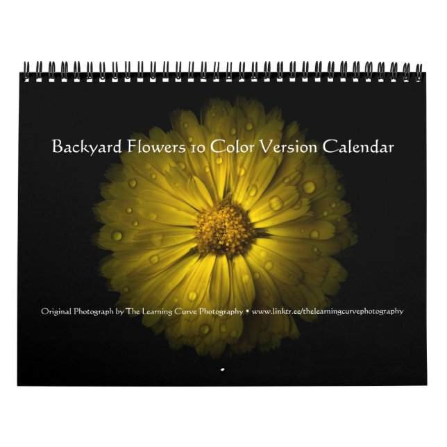 Backyard Flowers 10 Colour Version Calendar (Cover)