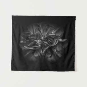 Backyard Flowers In Black And White 67 Tapestry