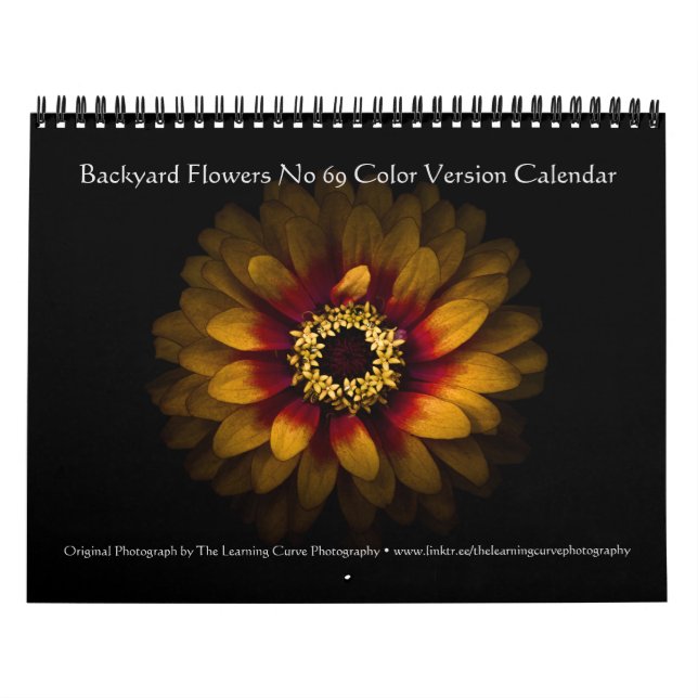 Backyard Flowers No 69 Colour Version Calendar (Cover)