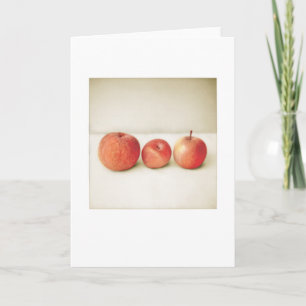 Backyard Fuji Apples Photo Painting Blank Greeting Card