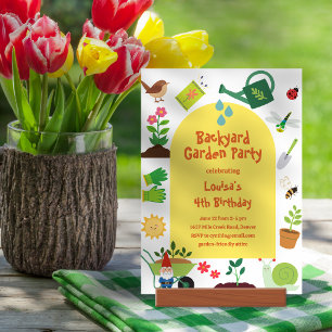 Backyard Garden Birthday Party Invitation