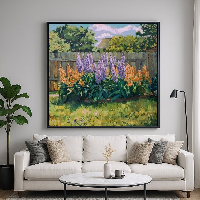 Backyard Garden - Impressionistic Style Floral Art Poster (Creator Uploaded)
