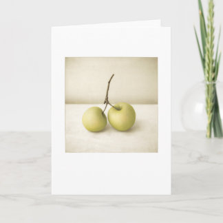 Backyard Golden Apples Still-Life Blank Greeting Card