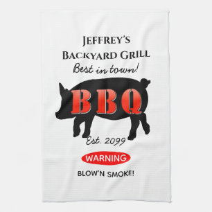 Backyard Grill Master Grilling BBQ Kitchen Towel
