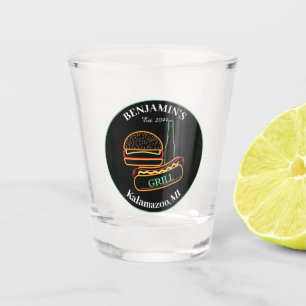 Backyard Grill with Burgers Drinkware Shot Glass