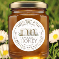 Backyard Hives Honey Label Hand Bottled Raw